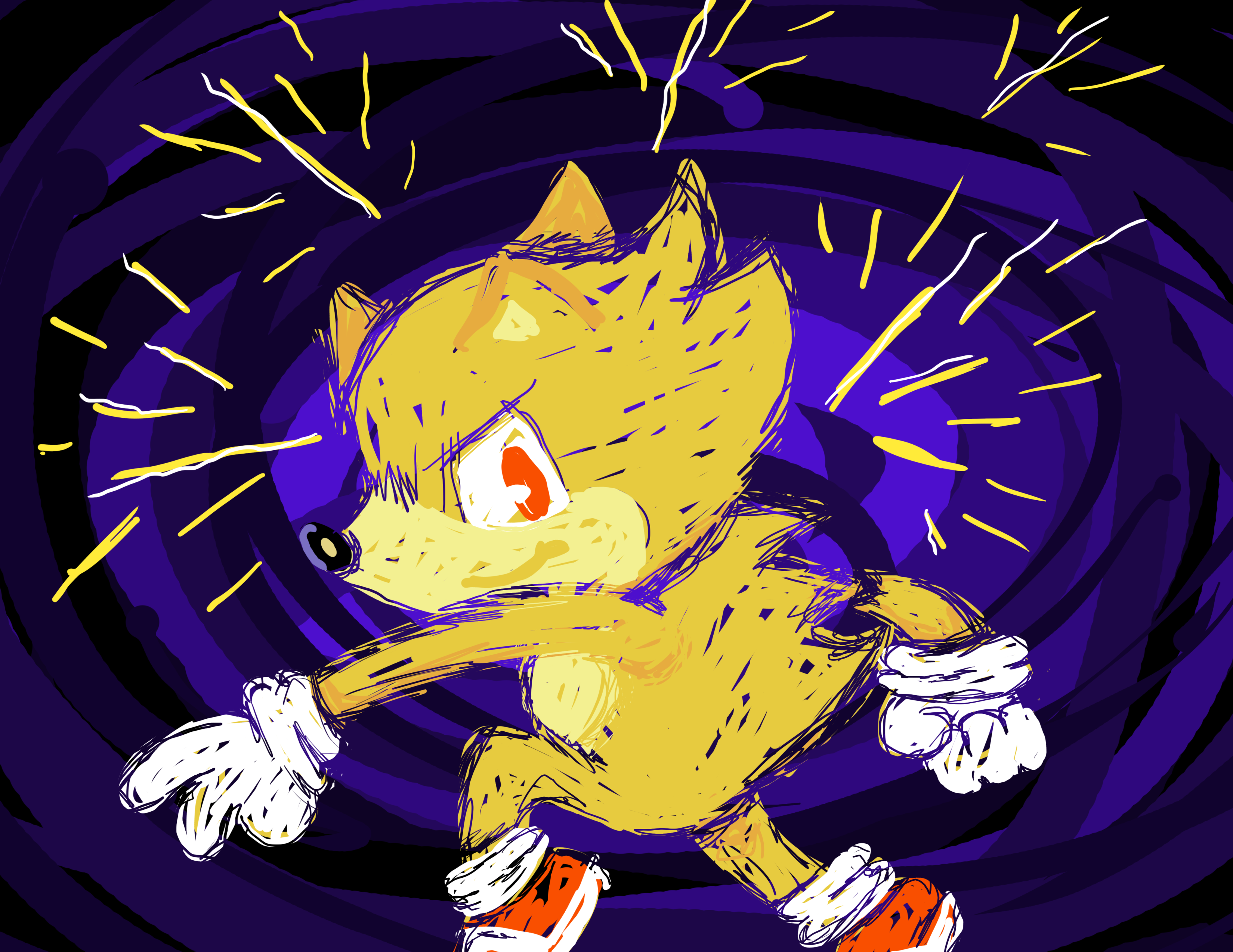 Super sonic, drawn in Photoshop